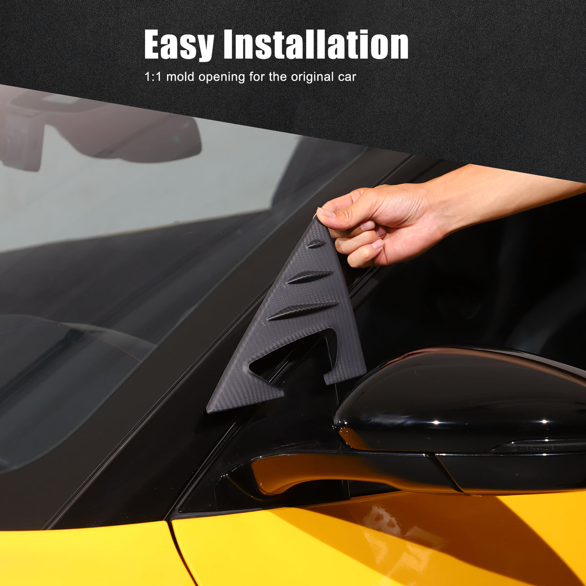 Matte Real Carbon fiber Window A Pillar Triangle Cover Trim for Lotus EMIRA 21+ 15