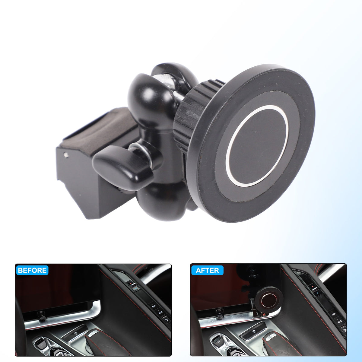 Inner Dashboard Air Vent Phone Holder Mount Bracket For Corvette C8 2020-2025 35