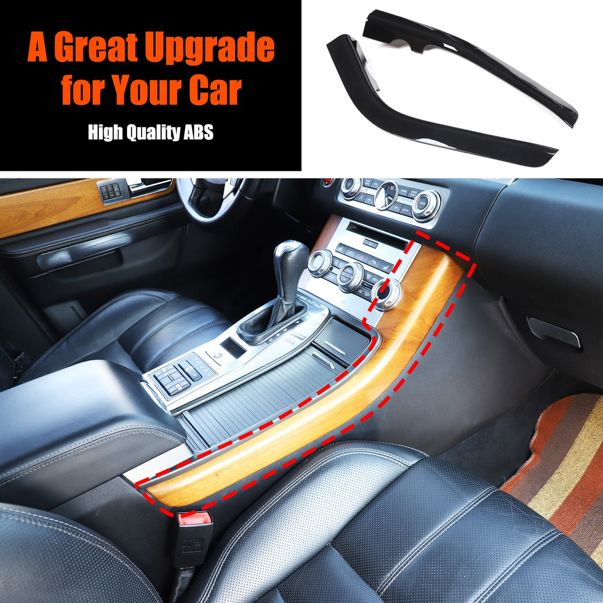 Piano Black Center Console Side Trim For LR Range Rover Sport L320 2010-2013 US 22