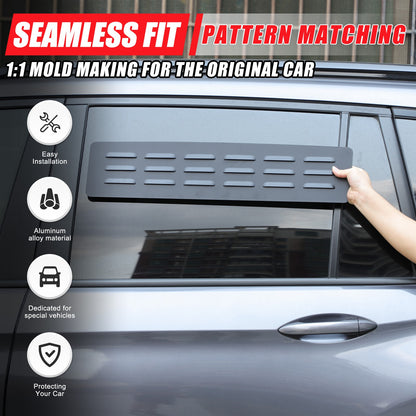 Aluminum Rear Door Window Louver Air Vent Panel Trim For Honda Pilot 2016-2022 6