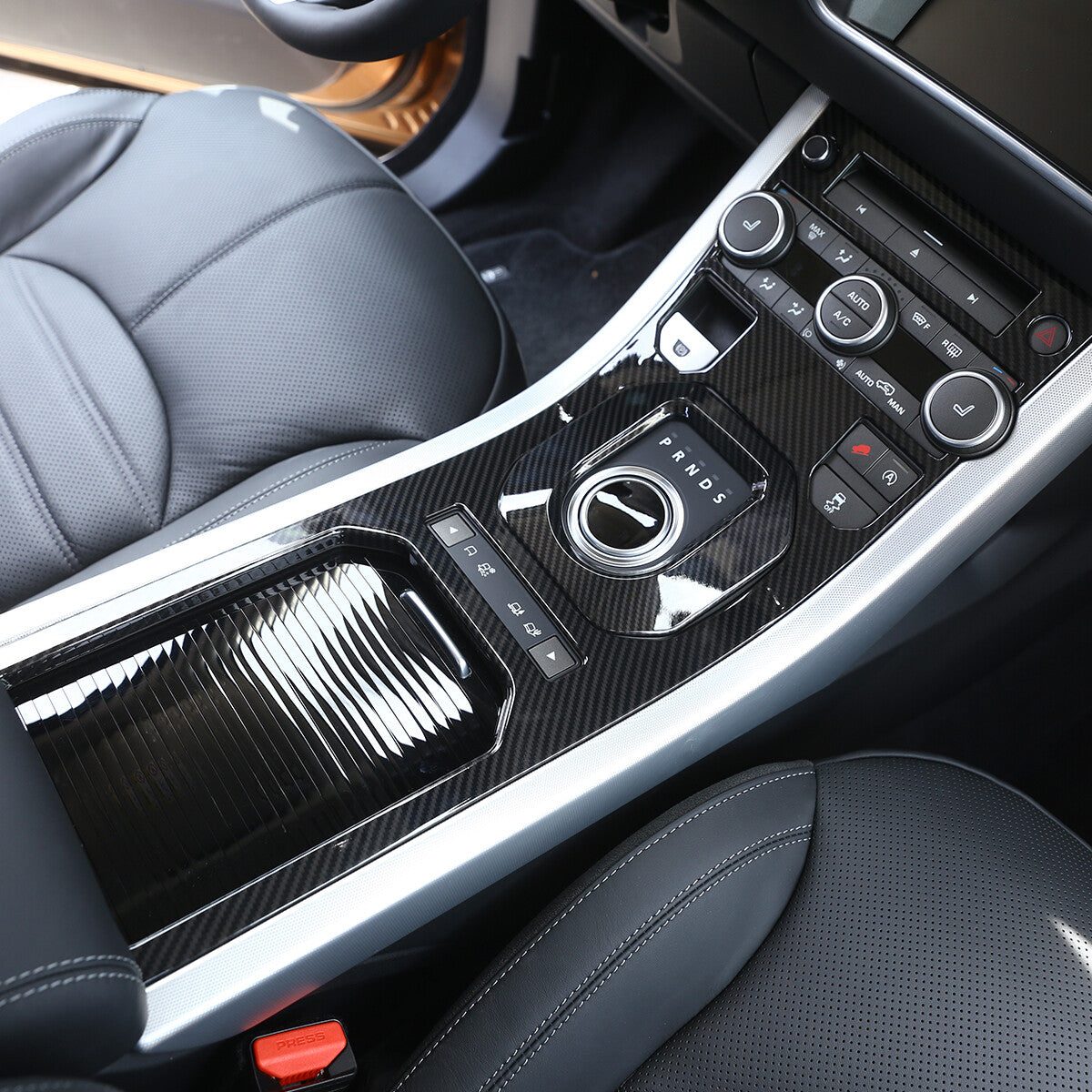 Carbon Fiber Center Console Gear Panel Trim For LR Range Rover Evoque 12-18 US 11