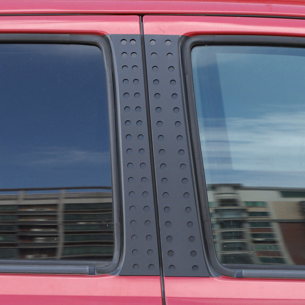 Black Aluminum Alloy Window Center Pillar Trim Panel For Toyota Tacoma 2016-23 8