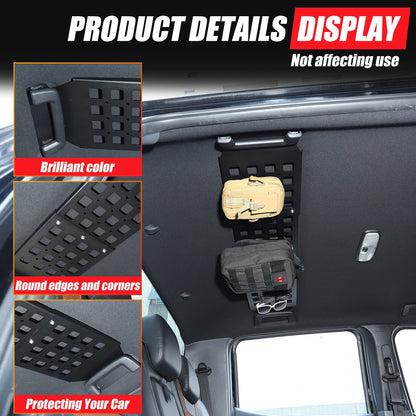 Alloy Rear Roof Hanging Storage Rack Molle Panel For Ford Ranger T6 2015-2021 11