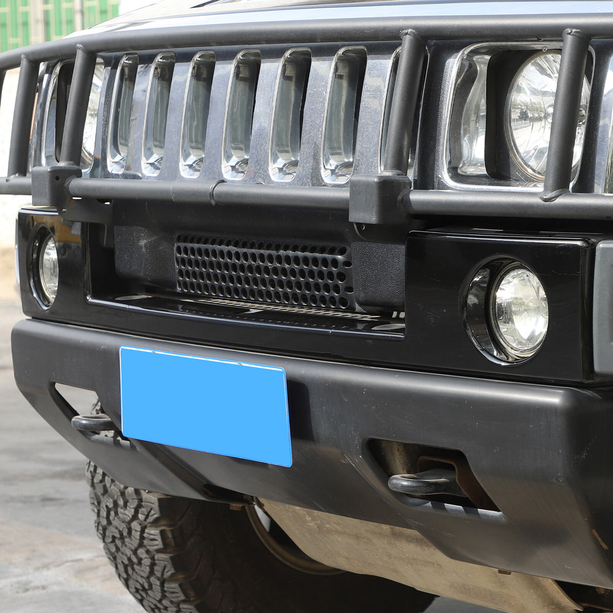 Glossy Piano Black Front Bumper Exterior Trim Cover Set For Hummer H2 2003-2009 - Styles 6-10 34