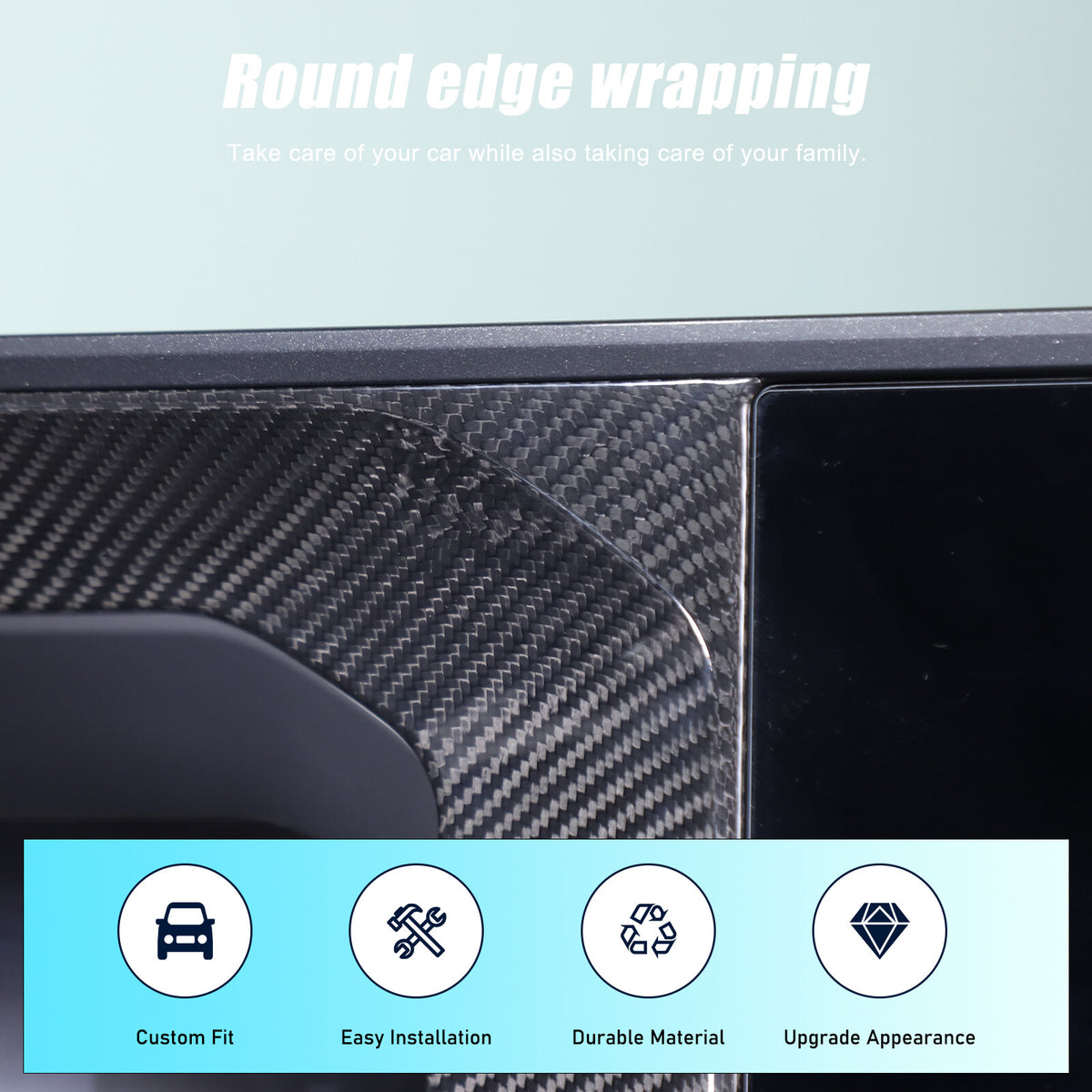 Real Carbon Fiber Dashboard Instrument Trim For Land Cruiser Prado LC250 24+ 11