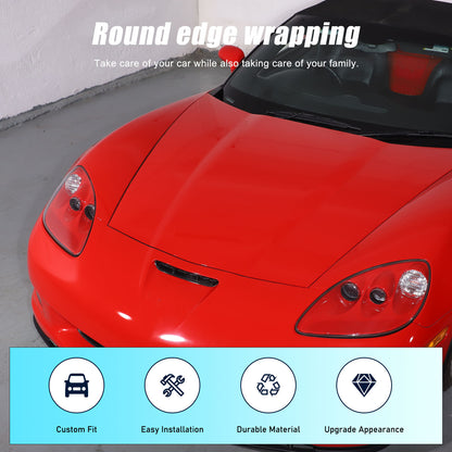 Real Carbon Fiber Front Engine Hood Bonnet AirVent Trim For Corvette C6 05-13 US 6