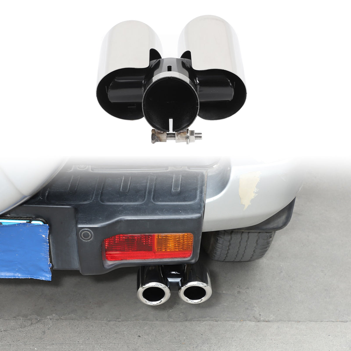 Silver Stainless Steel Exhaust Tail Pipe Tip For Toyota FJ Cruiser 2007-2021 3