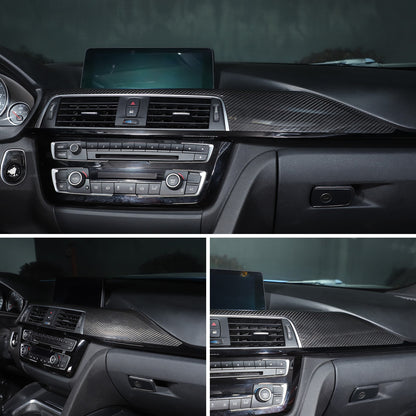 Real Carbon Fiber Central Console Dashboard Trim For BMW M3 M4 F80 F82 2014-2019 16