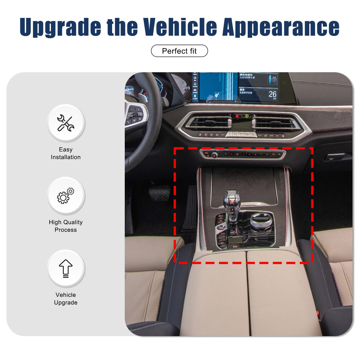 Matte Real Carbon Fiber Center Console Panel Trim For BMW X5 G05/X7 G07 2019-22 14