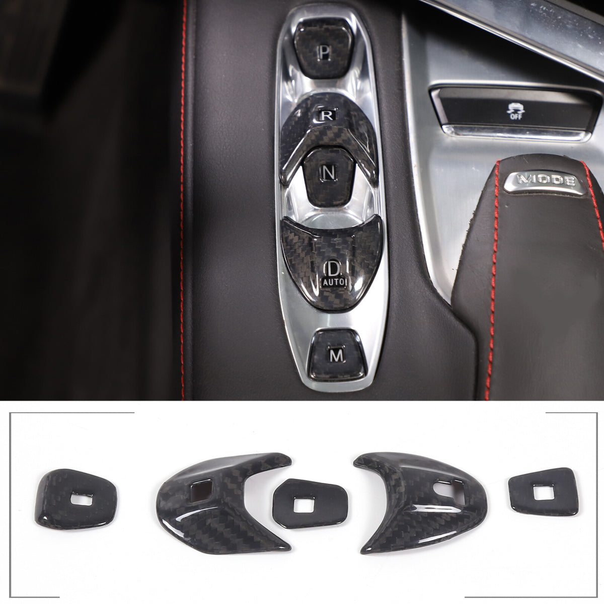 Real Dry Carbon Fiber Full Interior Center Set Trim Kit For Corvette C8 20-25 US - Styles 31-35 11