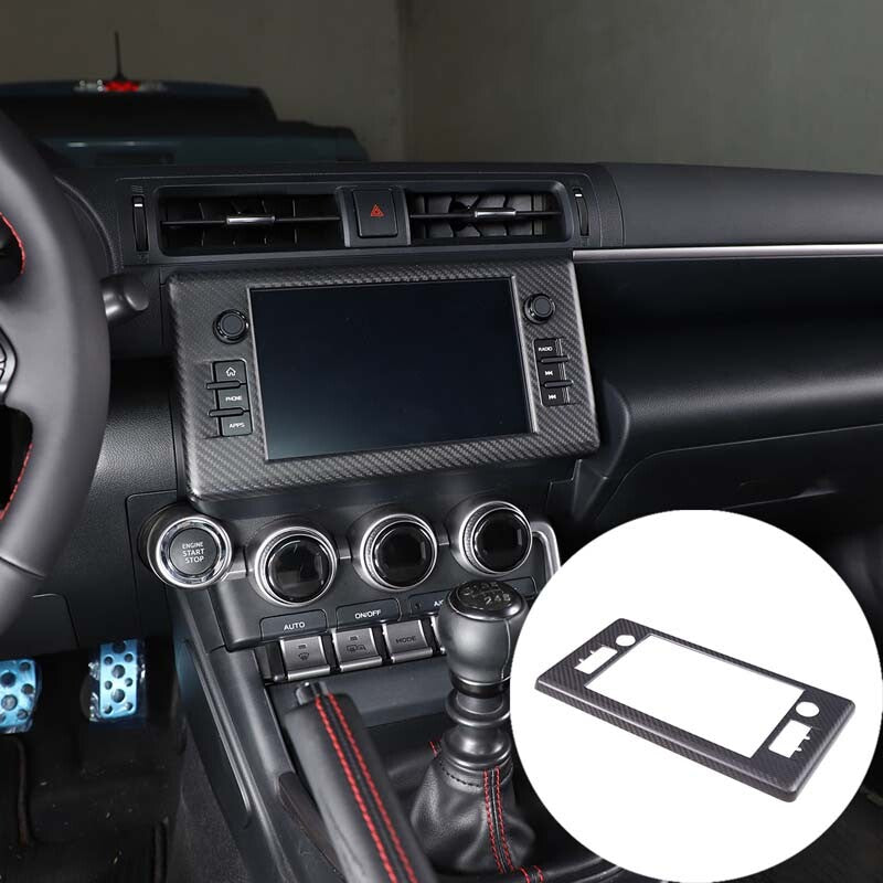 Matte Carbon GPS Navigation Panel Cover Trim For Toyota 86/Subaru BRZ 2022 1