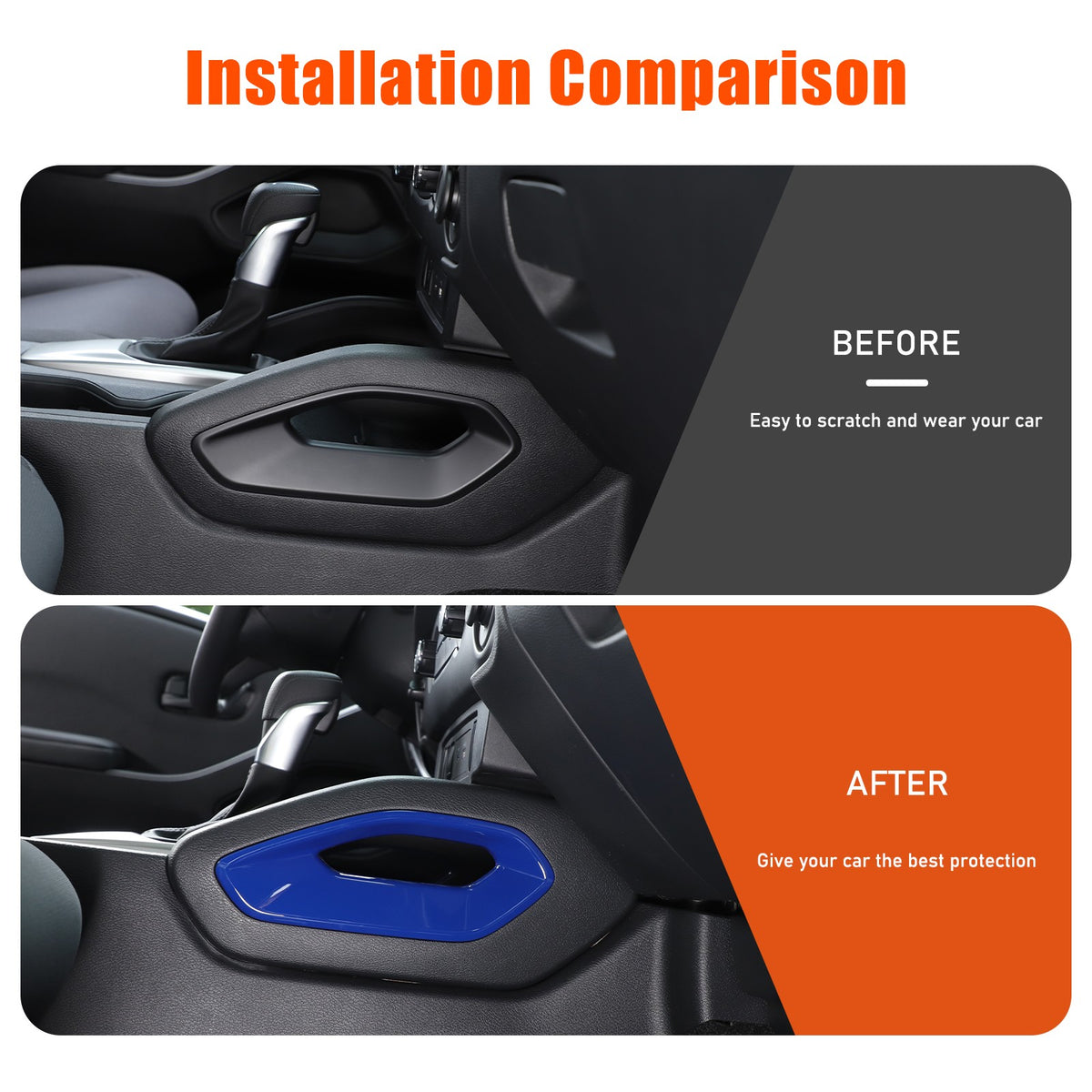 ABS Blue Center Console Side Armrest Frame Trim For Nissan Frontier 2022+ US 23