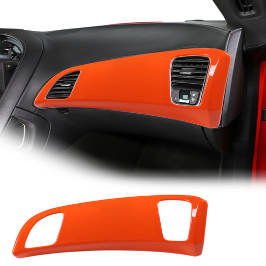 Orange Co-pilot Dashboard Panel Decor Cover Trim For Corvette C7 2014-2019 1