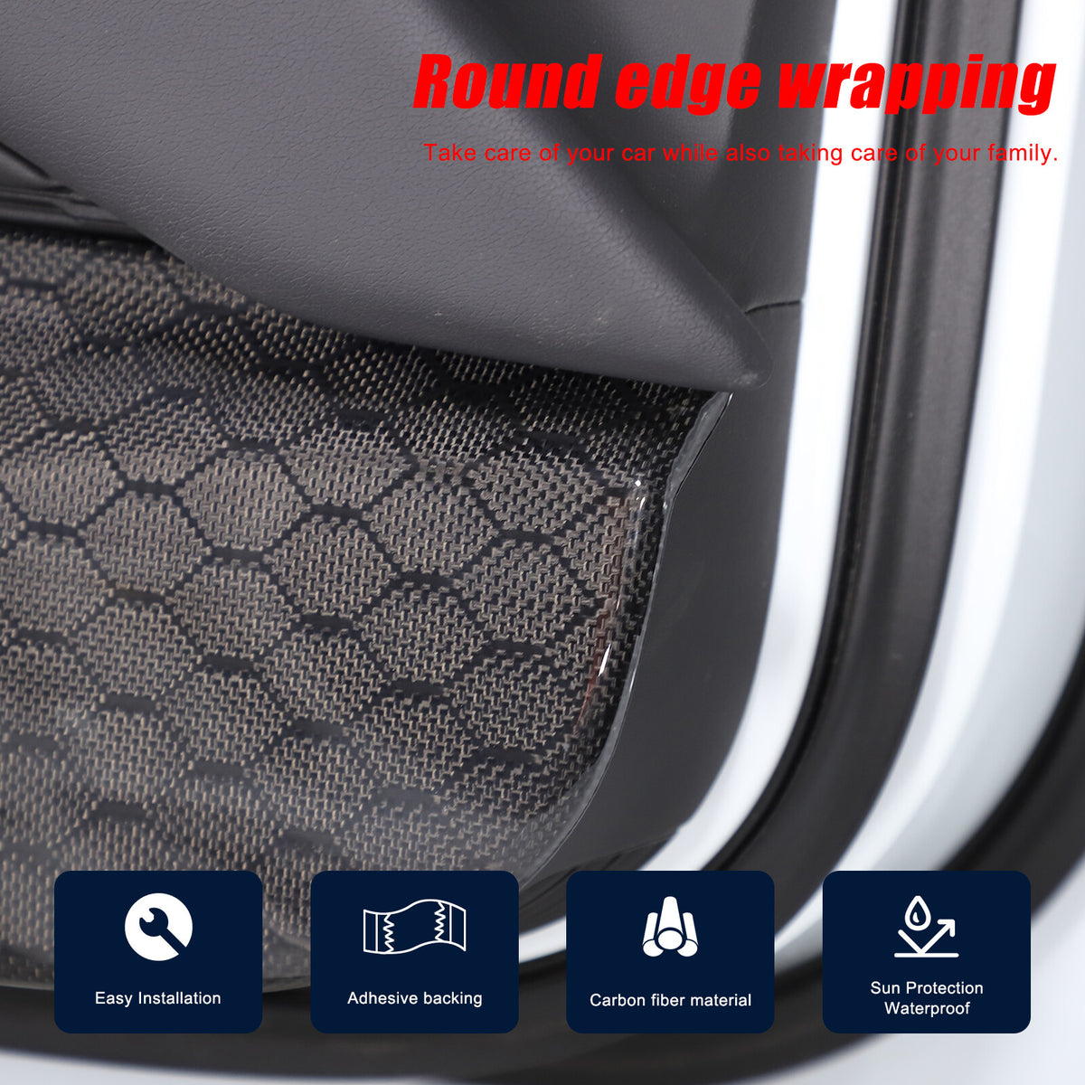 Honeycomb Real Carbon Fiber Door Anti-Kick Panel Trim For Corvette C8 2020+ 22