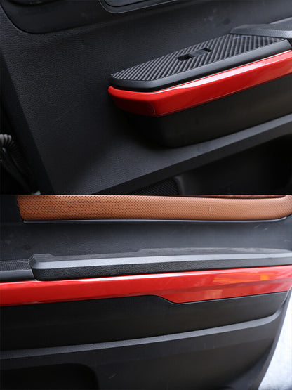 ABS Red Interior Door Panel Decor Cover Trim For Toyota Tundra Crew Cab14-21 6