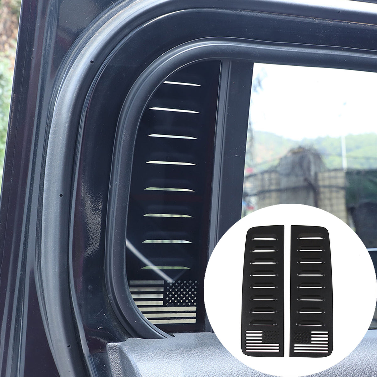 Alloy Rear Door Window Honeycomb Pillar Post Cover Trim For Hummer H3 2005-09 US 7