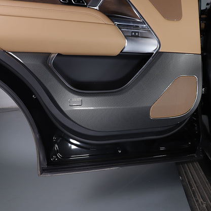 ABS Carbon Fiber Door Anti-kick Panel Trim For LR Range Rover Vogue 2023-2024 12