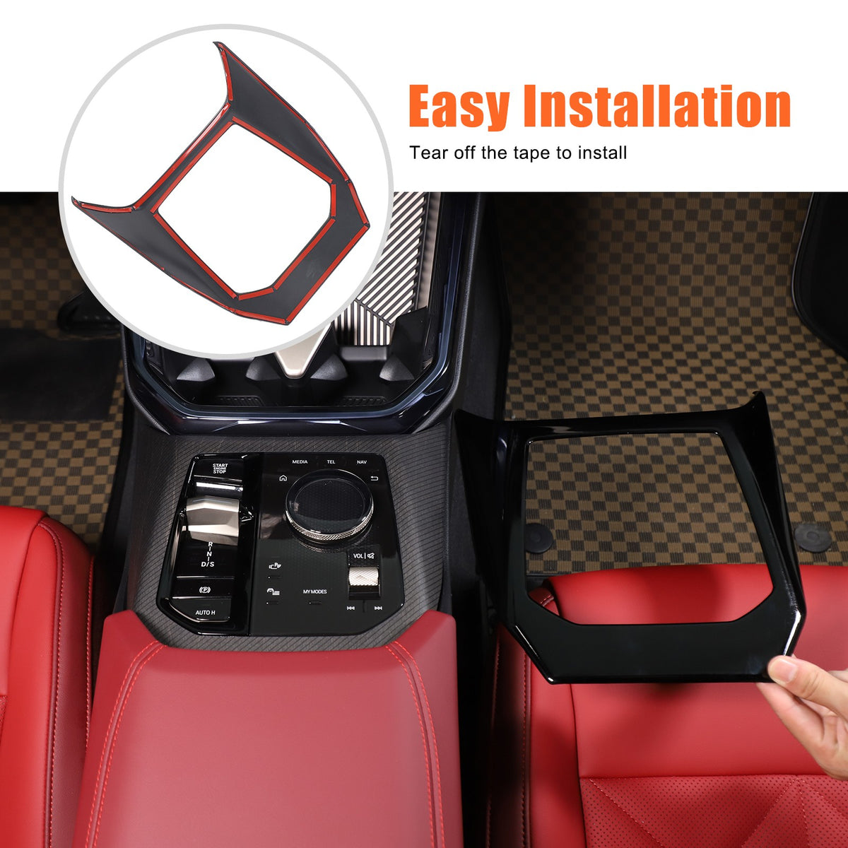 Glossy Piano Center Console Gear Shift Panel Frame Trim For BMW X3 G45 2025+ US 3