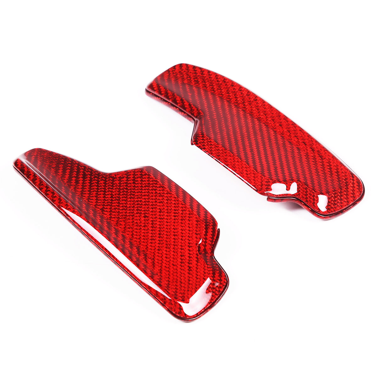 Red Real Carbon Fiber Gear Shift Paddles Paddle Shifters For Corvette C8 20+ US 13
