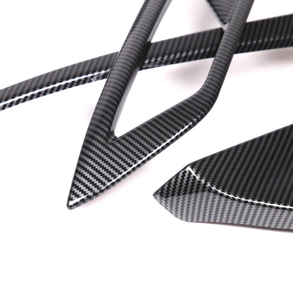 ABS Carbon Fiber Front Side Grille Molding Trim For Mitsubishi Outlander 22-23 9