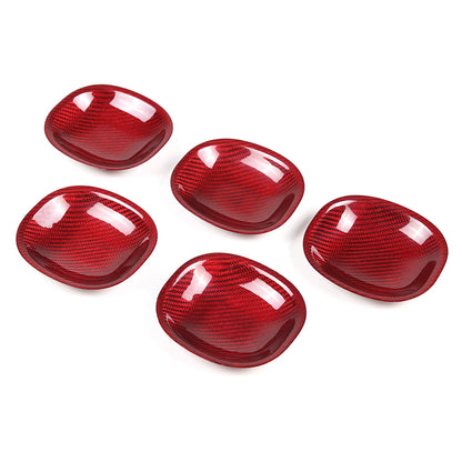 Red Real Carbon Fiber Exterior Side Door Bowl Cover Trim For Benz G-Class 19-20 9