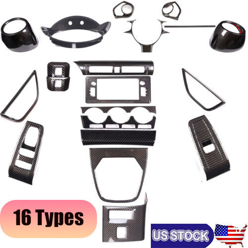 ABS Carbon Fiber Interior Center Console Trim Set For GR86/BRZ 2022-2024 US - Variants 6-10 1