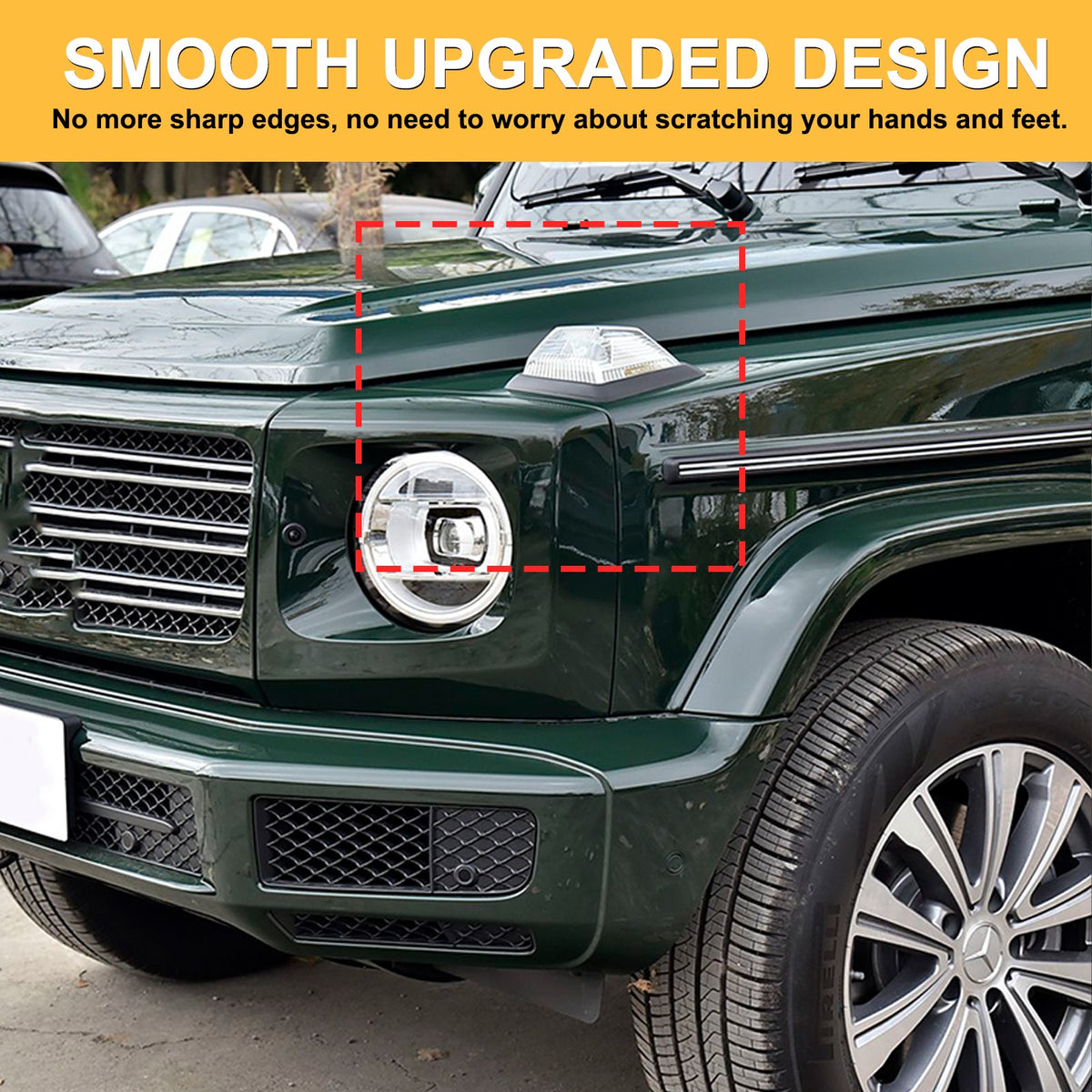Hood Side Marker Light Guard Trim Cover For Mercedes-Benz G-Class W463 19+ US 10