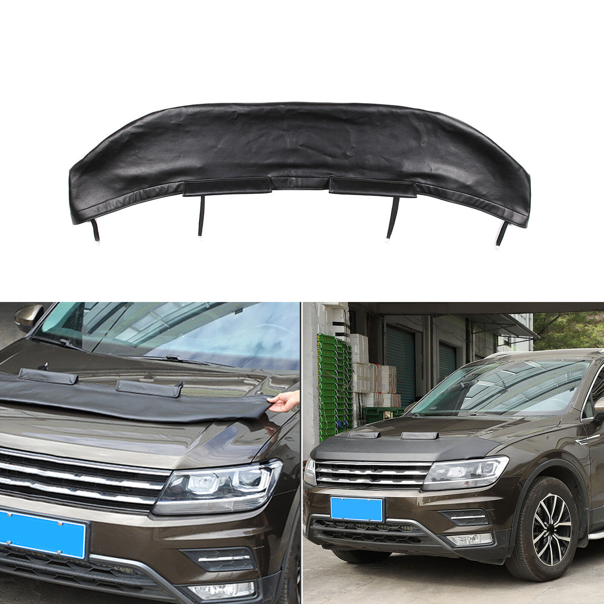 Car Bonnet Bug Shield Hood Protector Deflector FOR VW Tiguan 2018-2021 US 4