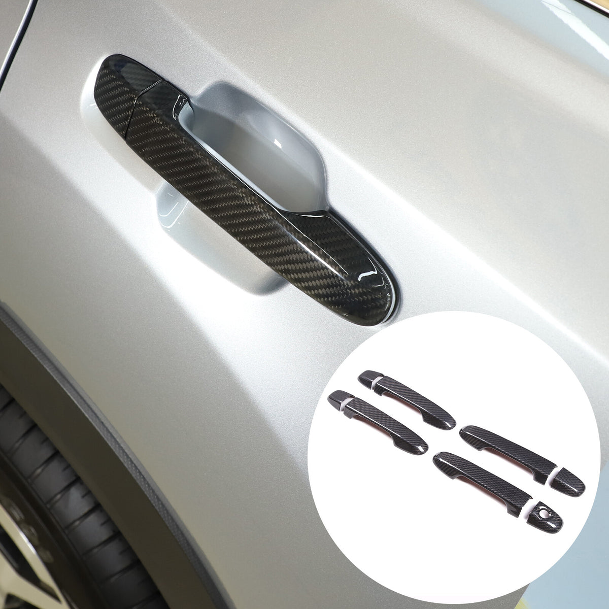 Real Carbon Fiber Exterior Door Handle Cover Trim For Subaru Forester XV 2019-22 8