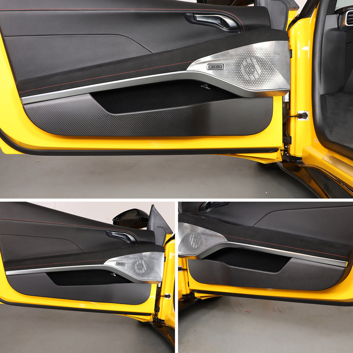Matte Real Carbon fiber Interior Door Anti-Kick Trim Cover For Lotus EMIRA 22-25 11