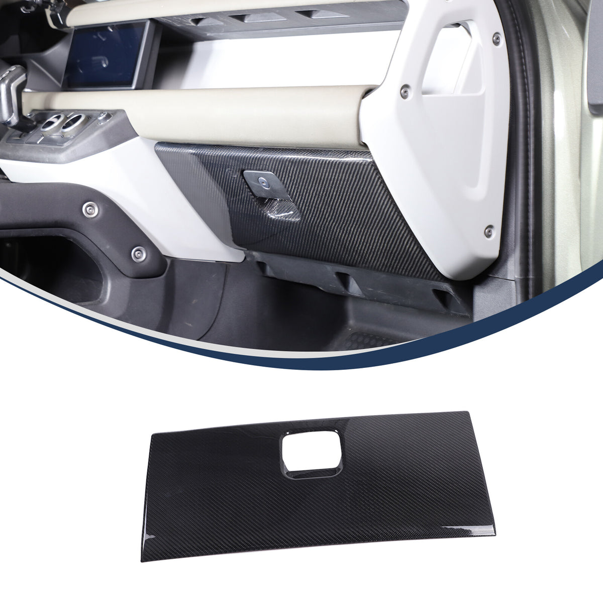 Real Carbon Fiber Passenger Side Glove Box Panel Trim For LR Defender L663 20+ 2