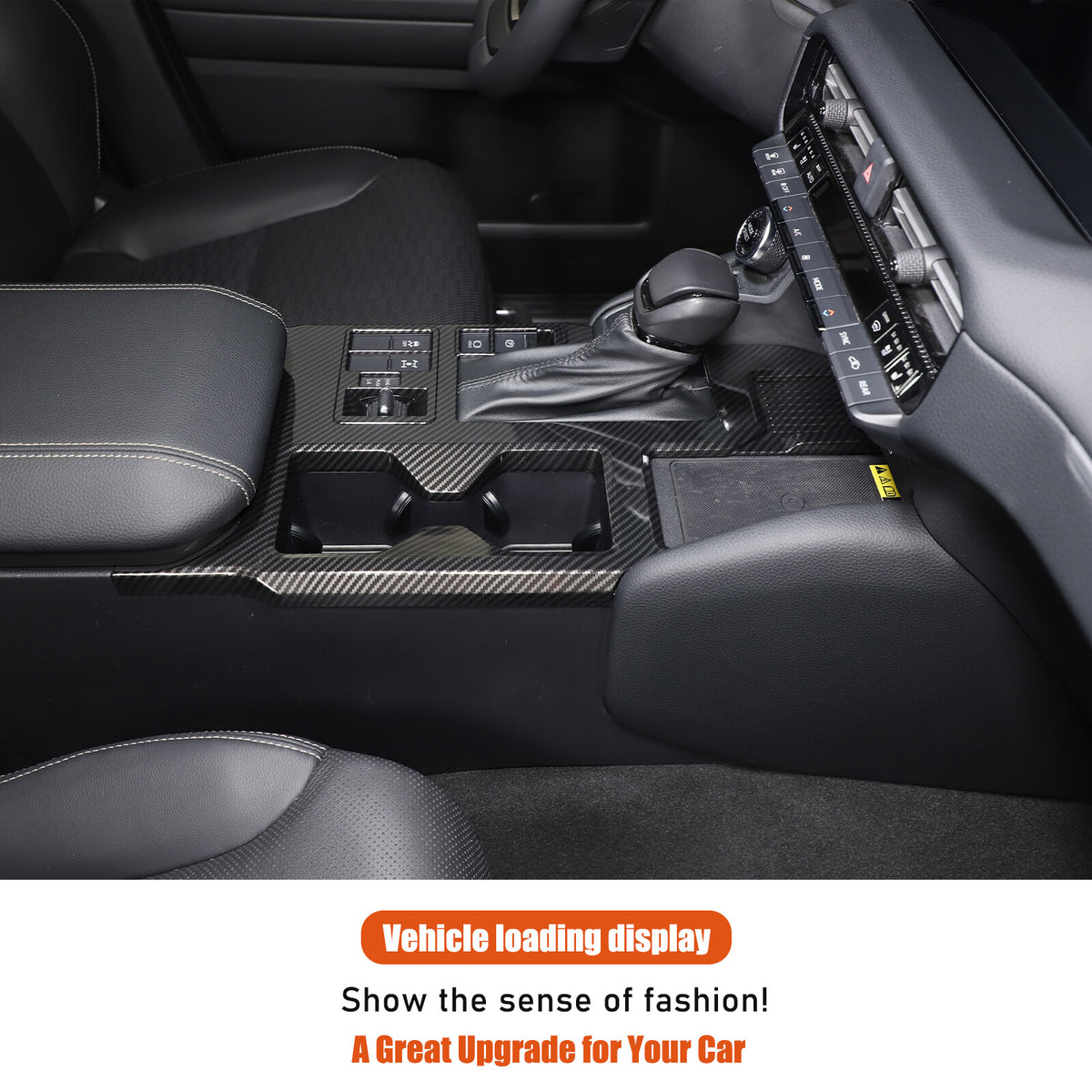 ABS Carbon Fiber Center Gear Panel Trim For Toyota Land Cruiser LC250 24+ US 18