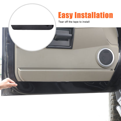 Piano Black Door Interior Anti-kick Panel Trim Sticker for Hummer H2 2003-2007 8