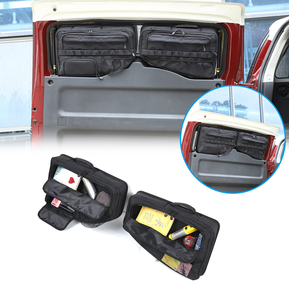 Tailgate Rear Door Cargo Trunk Storage Bag Organizer For Toyota FJ Cruiser 07-21 11