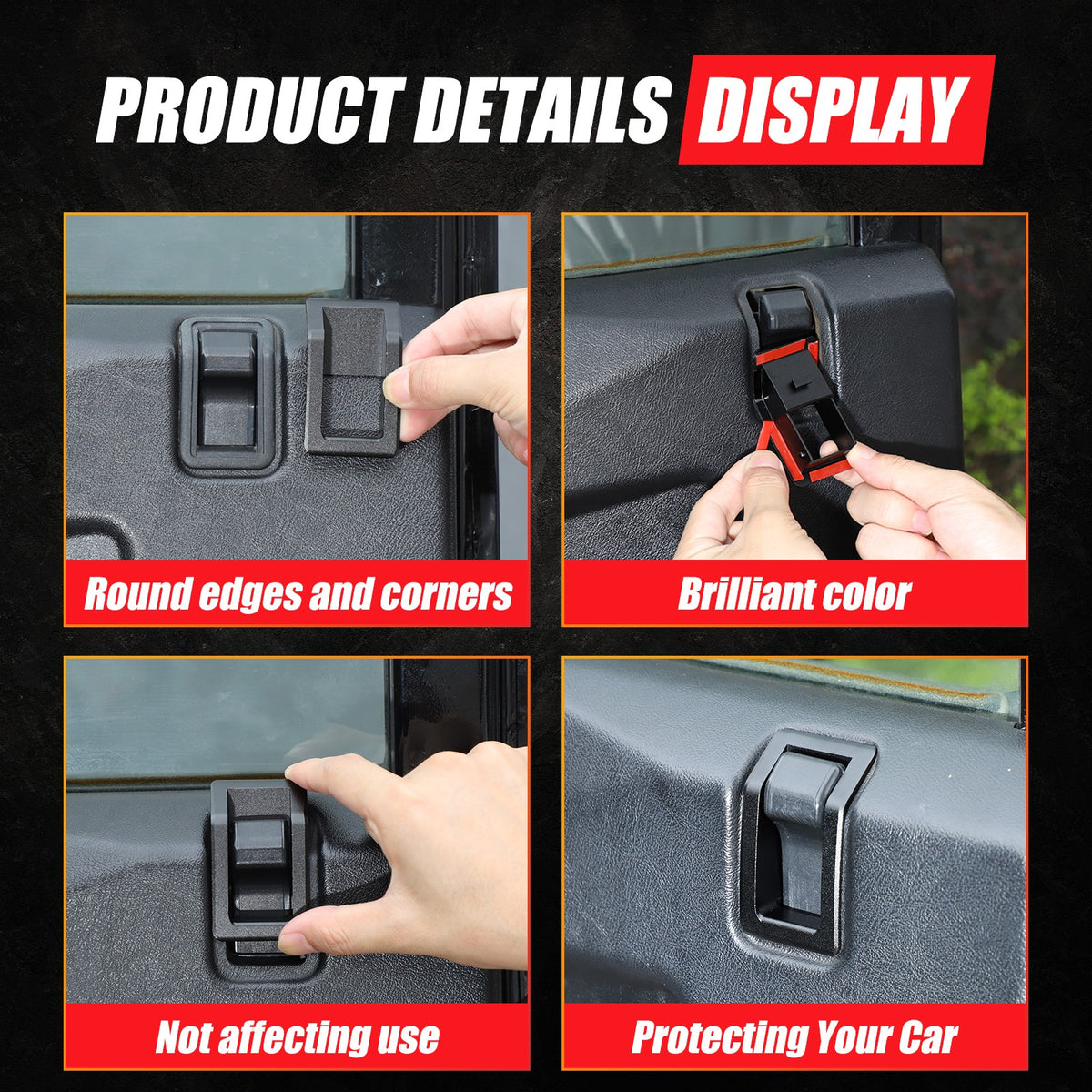 Aluminum Door Latch Outer Trim Cover For Land Rover Defender 90 L316 2004-2018 6