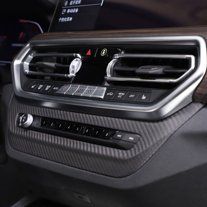 Matte Real Carbon Fiber Air Vent Switch Adjust Cover Trim For BMW X3 G01 2022-23 14