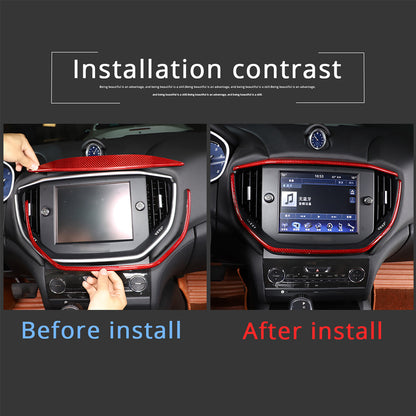 Red Central Console Air Outlet Vent Cover Trim For Maserati Ghibli 2014-2015 11