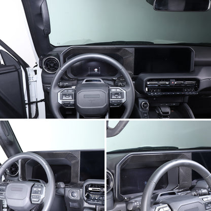 Real Carbon Fiber Dashboard Instrument Trim For Land Cruiser Prado LC250 24+ 3