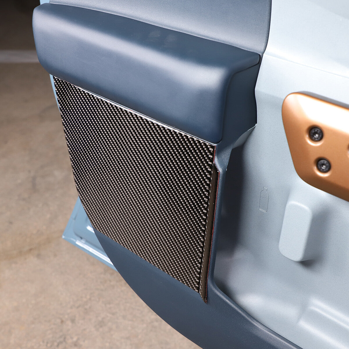 Soft Carbon Fiber Inner Door Anti-Kick Panel Cover Trim For Ford Maverick 2022+ 3