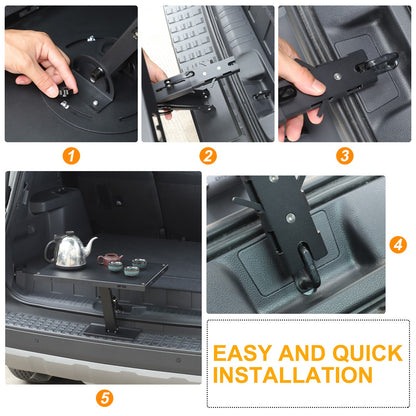 Car Camping Portable Trunk Lock Latch Table For Toyota LC250 Prado 2024+ 19