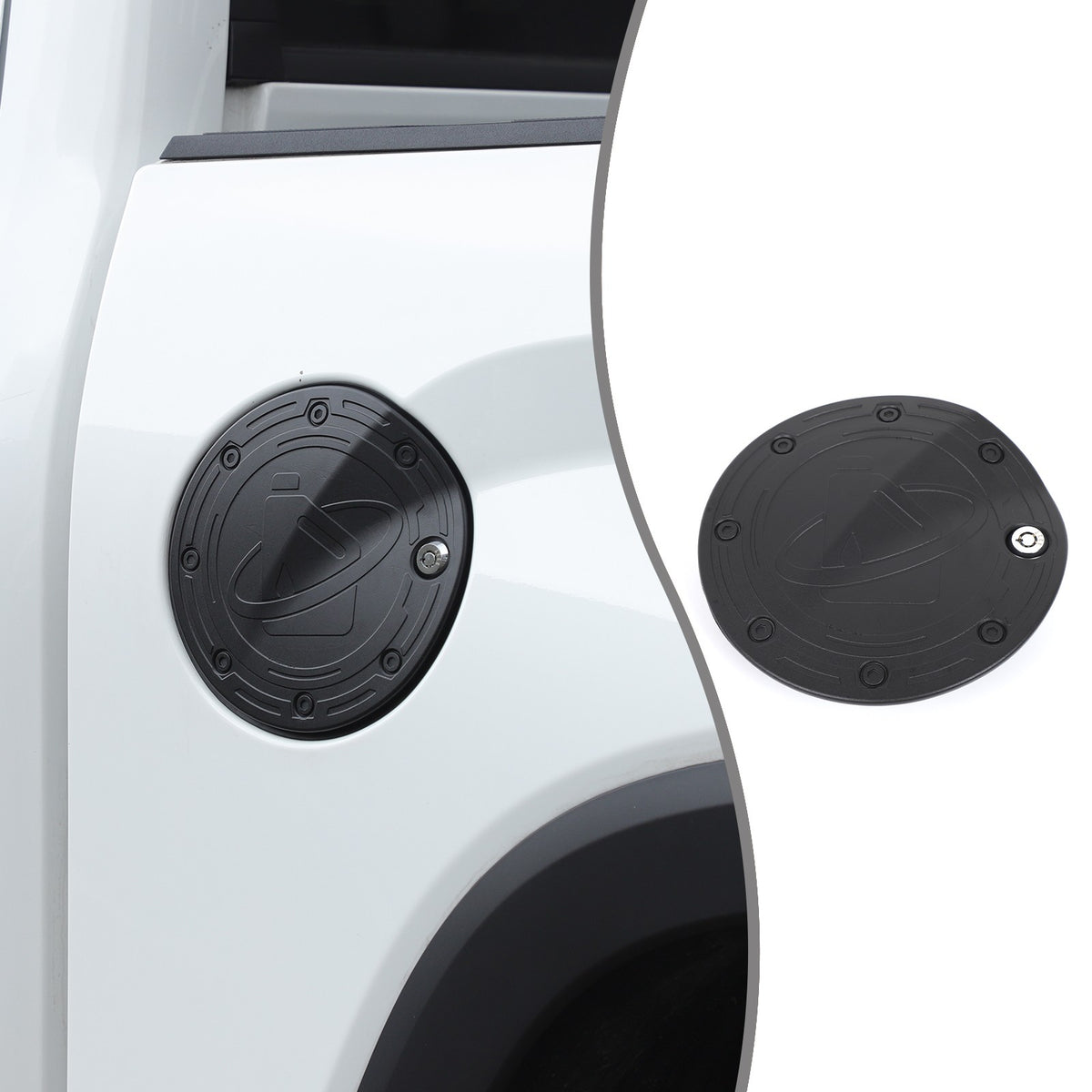 Steel Locking Fuel Door Black Gas Tank Cap Cover Lock Key For Toyota Tundra 22+ 3