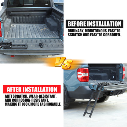 Pickup Truck Tailgate Ladder Foot Step Ladder For Ford Maverick 2022-2024 US 17