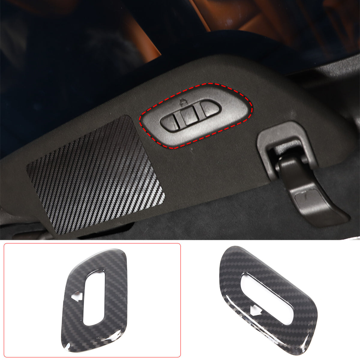 Carbon Fiber ABS Interior Full Decor Cover Trim Kit For Corvette C8 2020-2025 - Styles 36-40 73