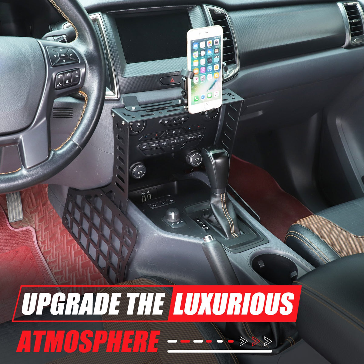 Gear Shift Extension Platform Phone Holder Bracket For Ford Ranger 2015-2022 13