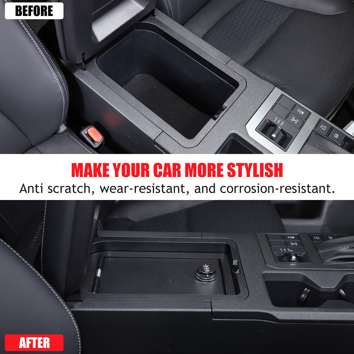 Center Armrest Safe Storage Lock Box TRAY For Toyota Land Cruiser LC250 24+ US 9