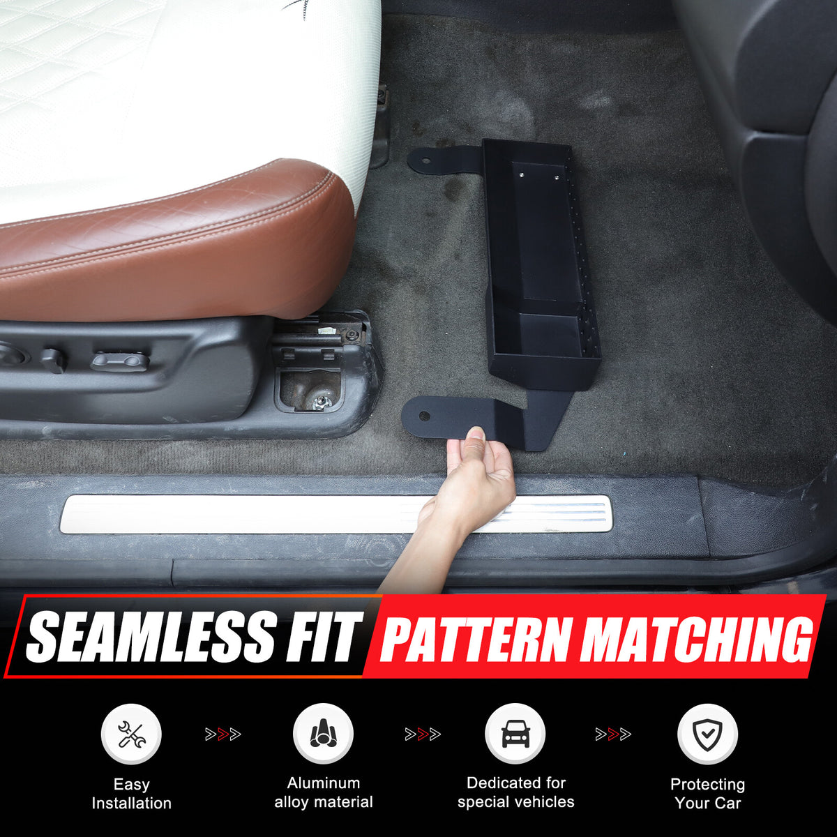 Alloy Passenger Seat Under-seat Storage Basket Tray For Cadillac Escalade 07-14 7