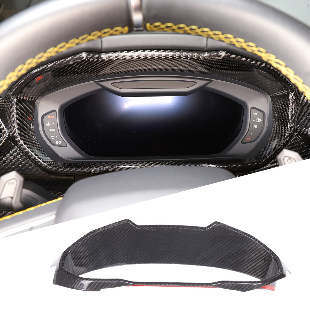Carbon Fiber Car Dashboard Trim Instrument Cover For Lamborghini URUS 2018-2025 10