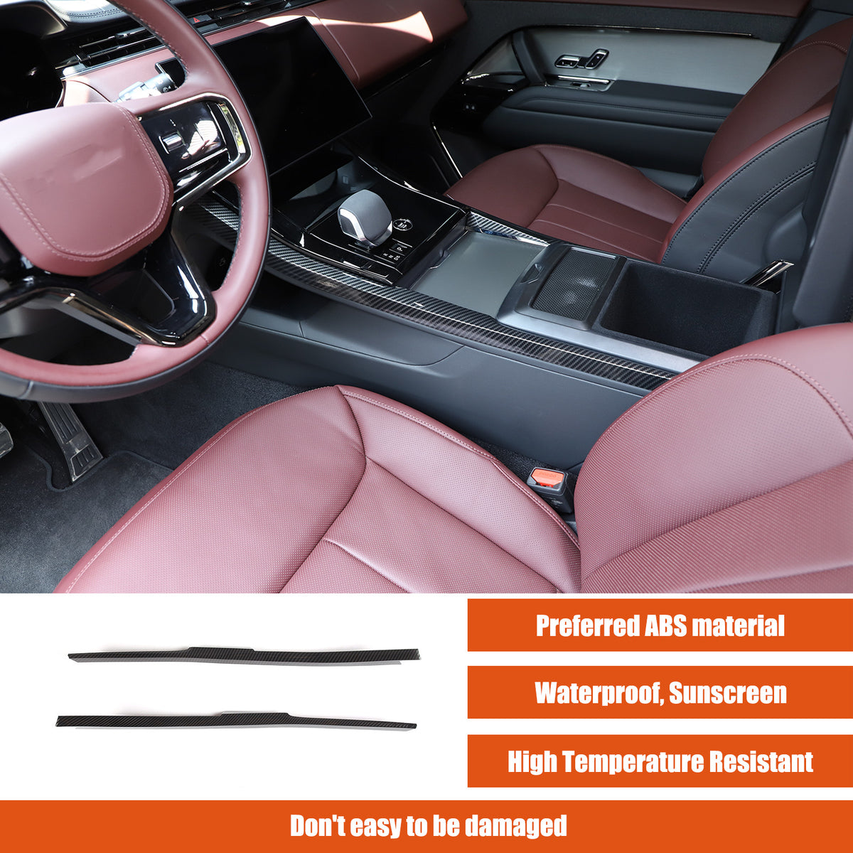 Carbon fiber Center Console Gear Shift Trim For Range Rover Sport L461 2023+ US 1