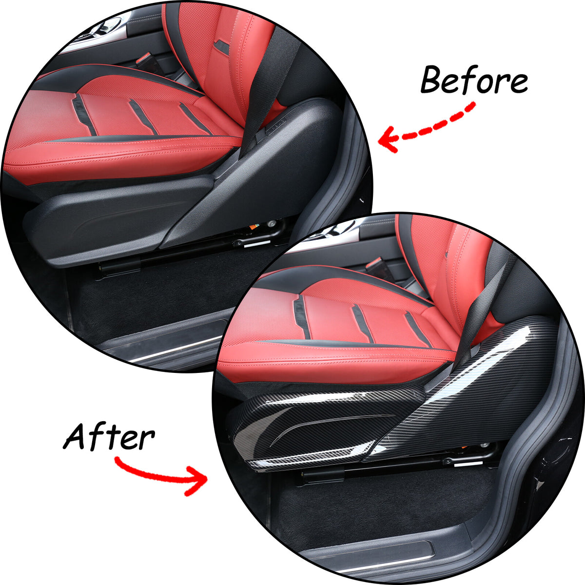 For Benz G-Class 2019-24 Carbon Fiber ABS Seat Button Handle Panel Cover Trim US 3