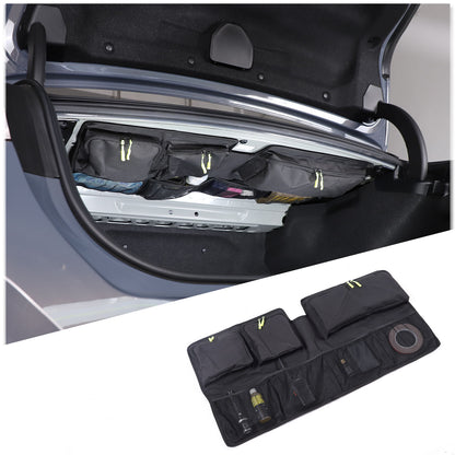 Black Rear Trunk Hanging Storage Bag Organizer For BMW 5 Series G60 i5 2024+ 5